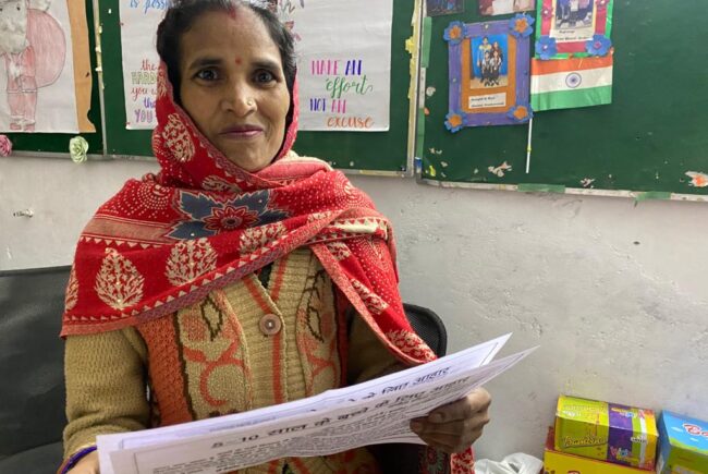 Mamta is learning about basic hygiene and nutrition at her local school. Photo: Pia Heikkilä