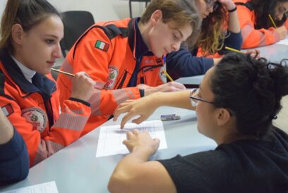 Daniela Chavarria of the KiNESIS project interviews young residents in Frigento, Italy. The programme also broadened the residents' perspective on their experience of their community's decline.